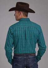 Load image into Gallery viewer, Roper 2170 Micro Aztec Print (Blue) - Men's Western Shirt