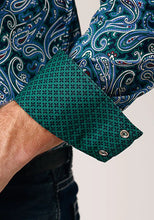 Load image into Gallery viewer, Roper Forest Canyon Paisley (Blue) - Men's Western Shirt