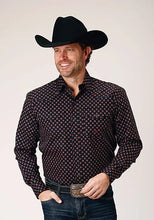 Load image into Gallery viewer, Roper Black Canyon Cottage Foulard (Black) - Men's Western Shirt