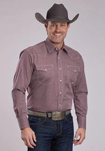 Load image into Gallery viewer, Roper 2882 Tile Foulard (Red) - Men's Western Shirt