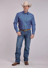 Load image into Gallery viewer, Roper 2883 Ornamental Paisley (Blue) - Men's Western Shirt