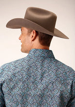 Load image into Gallery viewer, Roper 1563 Peacock Paisley (Blue) - Men's Western Shirt