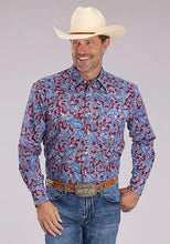 Load image into Gallery viewer, Roper 2496 Heritage Paisley (Wine) - Men's Western Shirt