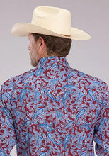 Load image into Gallery viewer, Roper 2496 Heritage Paisley (Wine) - Men's Western Shirt