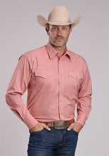 Load image into Gallery viewer, Roper 2979 Stretch Minicheck (Coral) - Men's Western Shirt