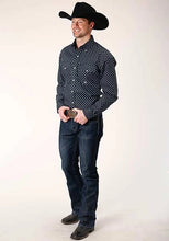 Load image into Gallery viewer, Roper 1381 New Star Foulard (Black) - Men's Western Shirt