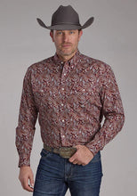 Load image into Gallery viewer, Roper 2242 Sangria Paisley (Wine) - Men's Western Shirt