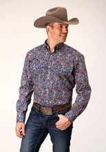 Load image into Gallery viewer, Roper 1558 Independence Foulard (Blue) - Men's Western Shirt