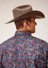 Load image into Gallery viewer, Roper 1558 Independence Foulard (Blue) - Men's Western Shirt