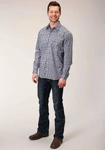 Load image into Gallery viewer, Roper 1380 Crystal Medallion (Blue) - Men's Western Shirt
