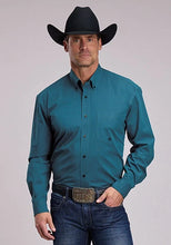 Load image into Gallery viewer, Roper 3242 Black Snaps (Teal) - Men's Western Shirt