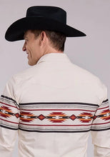 Load image into Gallery viewer, Roper 2845 Aztec Border (Cream) - Men's Western Shirt