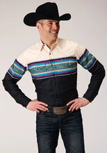 Load image into Gallery viewer, Roper 1296 Serape Border (Black) - Men's Western Shirt