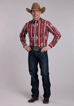 Load image into Gallery viewer, Roper 3052 Vintage Stripe (Rust) - Men's Western Shirt