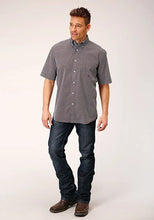 Load image into Gallery viewer, Roper 1559 Classic Geo (Blue) - Men's Short Sleeve Shirt