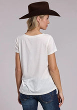 Load image into Gallery viewer, Roper 3131 Rhinestone Star (White) - Women's T-Shirt