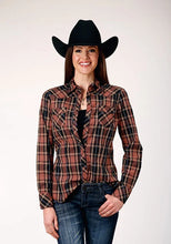 Load image into Gallery viewer, Roper 1853 Arrow Dobby (Brown) - Women's Western Shirt