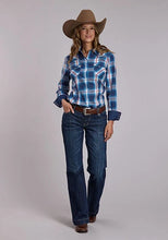 Load image into Gallery viewer, Roper 3290 Star Dobby (Blue) - Women's Western Shirt