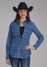 Load image into Gallery viewer, Roper 2251 Sapphire Ornamental (Blue) - Women's Western Shirt