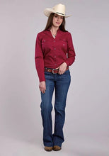 Load image into Gallery viewer, Roper 2894 Stretch Poplin (Red) - Women's Western Shirt