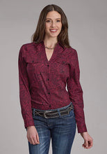 Load image into Gallery viewer, Roper 2241 Sangria Paisley (Burgundy) - Women's Western Shirt