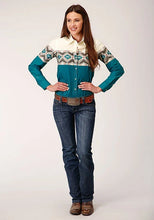 Load image into Gallery viewer, Roper 1677 Sawtooth Border (Blue) - Women's Western Shirt