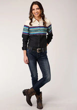 Load image into Gallery viewer, Roper 1296 Serape Border (Black) - Women's Western Shirt