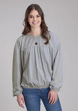 Load image into Gallery viewer, Roper 2362 Jersey Knit (Grey) - Women's Western Blouse