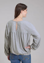 Load image into Gallery viewer, Roper 2362 Jersey Knit (Grey) - Women's Western Blouse