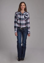 Load image into Gallery viewer, Roper 2206 Unlined Flannel (Black) - Women's Western Shirt