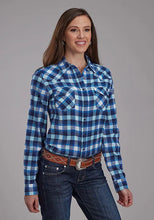 Load image into Gallery viewer, Roper 2206 Unlined Flannel (Blue) - Women's Western Shirt