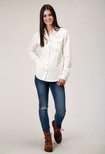 Load image into Gallery viewer, Roper 1947 Embroidery Corduroy (Cream) - Women's Western Shirt