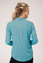 Load image into Gallery viewer, Roper 1874 Challis (Turquoise) - Women's Western Blouse