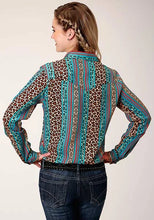 Load image into Gallery viewer, Roper 01418 Wild Stripe (Leopard) - Women's Western Blouse