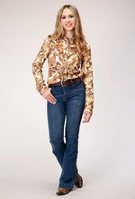 Load image into Gallery viewer, Roper 1777 Collage Print (Brown) - Women's Western Blouse