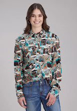 Load image into Gallery viewer, Roper 2224 Photo Collage (Multi) - Women's Western Blouse