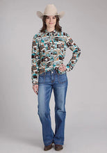 Load image into Gallery viewer, Roper 2224 Photo Collage (Multi) - Women's Western Blouse