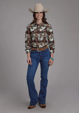 Load image into Gallery viewer, Roper 2201 Icon Aztec (Brown) - Women's Western Shirt