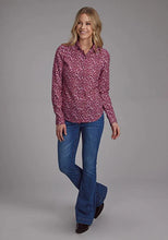 Load image into Gallery viewer, Roper 2134 Wild Wine Print (Leopard) - Women's Western Blouse