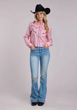 Load image into Gallery viewer, Roper 2862 Solid Arrows (Pink) - Women's Western Blouse