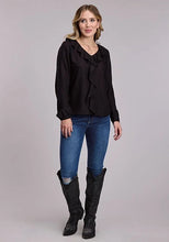Load image into Gallery viewer, Roper 3106 Long Sleeve (Black) - Women's Blouse