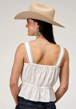 Load image into Gallery viewer, Roper Swiss Dot (White) - Women's Cotton Tank