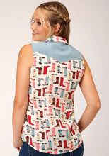Load image into Gallery viewer, Roper 1607 Boot Print (Multi) - Women's Sleeveless Shirt