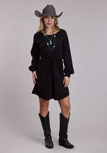 Load image into Gallery viewer, Roper 3104 Raglan Sleeve (Black) - Women's Knit Dress