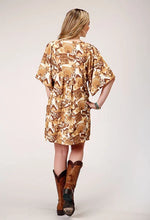Load image into Gallery viewer, Roper 1777 Collage Print (Brown) - Women's Dress