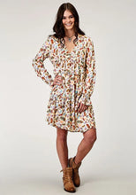 Load image into Gallery viewer, Roper 1990 Feather Print (Multi) - Women's Dress