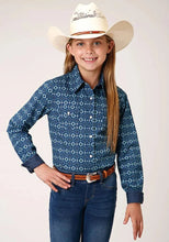 Load image into Gallery viewer, Roper West Made (Mini Aztec) - Girl's Western Snap Shirts (Closeout)
