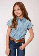 Load image into Gallery viewer, Roper Purple Sage (Blue) - Girl's Western Snap Shirts