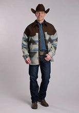 Load image into Gallery viewer, Roper 3342 Aztec (Brown) - Men's Fleece Shirt Jacket