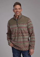 Load image into Gallery viewer, Roper 2321 Aztec (Olive) - Men's Fleece Pullover